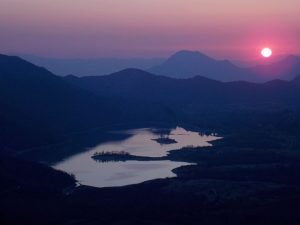 Tramonto lago di Gallo